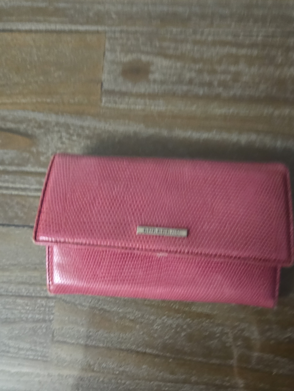 Burberry Pink Textured Leather Wallet